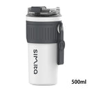 FEIJIAN Stainless Steel Coffee Cup Coffee Mug Thermos Cup Portable Travel Mug With Lifting Rope Leak-Proof Non-Slip 500ml/400ml
