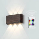 LED Wall Sconces Modern RGB Outdoor Lamp, White Up Down Wall Mount Lights for Living Room Hallway Bedroom Decor