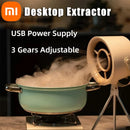 Xiaomi New Portable Exhaust Fan Small Kitchen Hood Extractor Barbecue USB Supply Desktop Range Hoods Mini Suction Cooker Hood