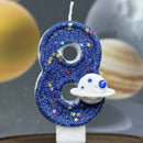 Digital Shaped Birthday Candle Cake Party Planet Universe Decoration Cake Decoration Accessories