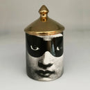 Gold Handmade Ceramic Empty Candle Holder Incense Candles Jar Lady Face Red Lip Cup Living Room Ornaments Home Decoration Box Cr