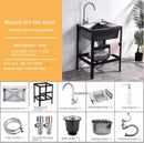 Thickened Stainless Steel Kitchen Sink  Floor-standing Vegetable Basin Single-slot Kitchen Accessories Commercial Washing Basin