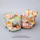 Children's Play House Food Cart Trolley Toy Miniature Food Play Kitchen Set Food Ornaments Doll House Model Educational Toys