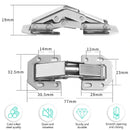 90 Degree Steel Cabinet Hinges No-Drilling Hole Door Close Hinges HoleHydraulic Buffer Hinge Furniture Hardware Accessories