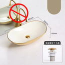 Luxury Gold Ceramic Tabletop Bathroom Sinks Home Hotel European Minimalist Household Washbasin Square Bathroom Wash Basins d