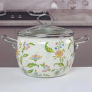 18CM Caliber Porcelain Enameled Soup Pot 3.2L Enameled Saucepan For Gas Induction Stewpan Multifunction Cooking Pot Kitchenware
