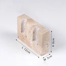 2 Holes Marble Candlestick Holder for Wedding Dinning Party Vintage Travertine Stone Taper Candle Holder for Table Centerpiece