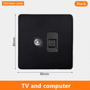 Eu Black Retro Toggle Wall Light Switch belt. Antique Switch socket with USB charging. 220V1gang2way Speed control switch