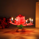 Lotus Candle Creative Rotating Birthday Candle Electric Birthday Cake Music Candles Flower Candle Reusable Decorative Candles