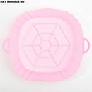 1PC Reusable Silicone Air Fryer Basket Oven Mold Baking Tray Pizza Fried Chicken Basket Round Square Pan Liner Accessories