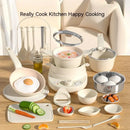 New 1pcs Mini Kitchenette Children'S Educational Toys Boy And Girl Pretend Play Kitchenette Real Cooking Full Set Chidren
