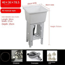 Home Plastic Kitchen Sinks Outdoor Balcony Laundry Pool Modern Simple Dishwashing Sink Floor-standing Single Slot with Bracket