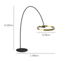 Ring Fishing Floor Lamp Room Decor Golden Long Pole Modern Simple LED Minimalist Light Luxury Designer Vertical Table Lamps