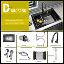 Nordic Metal Kitchen Sinks for Balcony Sink Black Thickened Nano Simple Design Household Kitchen Sink for Kitchen and Restaurant