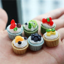 1/6 Scale Assorted Miniature Dollhouse Cake Mini Food for Doll Pretend Play Kitchen Toy Accessories