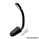 USB Mini LED Book Night 3 Light Color Adjustable Brightness Clip-On Study Reading Lamp Rechargeable for Travel Bedroom Reading