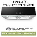180W Range hood for kitchen Large Suction Small Oil Hat Machine Top Suction Automatic thermal cleaning Range Hood 715mm