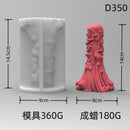 Wave cylindrical candle silicone mold with irregular geometric shape twisted stripes cylindrical candle mold resin gypsum mold