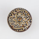 Colorful Floral Ceramic Handle Cabinet Door Solid Wood Furniture Wardrobe Handle Single-hole Drawer Hardware