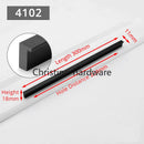 Fashion Black Hidden Cabinet Handles Aluminum Alloy Kitchen Handles Cupboard Pulls Drawer Knobs Furniture Room Door Hardware