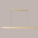 Wooden Pendant Lights Hanging Lamp Modern Table LED Long Linear Light Kitchen Island Lighting for Dining Living Room Office