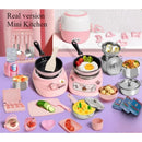 New Funny Kitchen Toys Girl  Can Cook  Mini Kitchen Items Real Cooked Family Toy Set Birthday Gift Girl Toys Kitchen Accessories