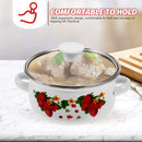 3pcs Kitchen Stockpot Delicate Enamel Cooking Pot Stock Pot Noodle Cooking Pot enamel pots small pot enamel pans for cooking