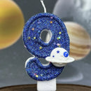 Digital Shaped Birthday Candle Cake Party Planet Universe Decoration Cake Decoration Accessories