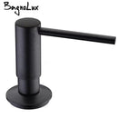 New High Quality Matt black In Deck Mount Pump Countertop Kitchen Sink Soap Dispenser Set With ABS Pump