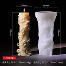 DIY Blossoming Flower Cylindrical Candle Silicone Mold Sunflower Cylindrical Candle Mold Carving Pattern Wave Candle Mold