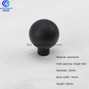 Space Aluminum Single Hole Handle Modern Wardrobe Drawer Round Knob Silver/black/gold Kitchen Cabinet Furniture Small Handle