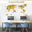 Nordic World Map Acrylic 3D Wall Decal Office Study, Living Room, Sofa, Background Wall Decoration