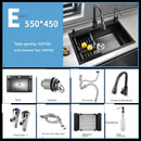 Nordic Metal Kitchen Sinks for Balcony Sink Black Thickened Nano Simple Design Household Kitchen Sink for Kitchen and Restaurant