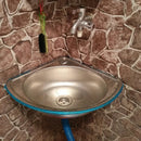 Stainless Steel triangle Basin corner wall-mounted kitchen vegetable washing sink single bowl Bathroom wash basins
