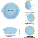 Silicone Air Fryer Pot Baking Tray Pans Fried Chicken Silicone Mold Basket Mat Airfryer Replacement Kitchen Accessories 20cm