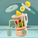 Kids Kitchen Toy Set Wooden Coffee Maker Set Simulation Cookie Maker Kit Pretend Play Educational Toys Gifts for Girls Boys