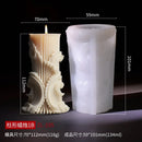 DIY Blossoming Flower Cylindrical Candle Silicone Mold Sunflower Cylindrical Candle Mold Carving Pattern Wave Candle Mold