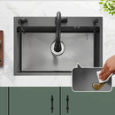 Stainless Steel Kitchen Sinks Black Nano Large Single Tank Countertop Basin Home Kitchen Vegetable Sink 304 Thickened Wash Basin