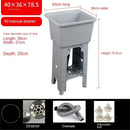Home Plastic Kitchen Sinks Outdoor Balcony Laundry Pool Modern Simple Dishwashing Sink Floor-standing Single Slot with Bracket