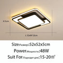 Modern LED Ceiling Lamp for Living Room Lustre Dining Bedroom Study Ceiling Light Nordic Square Ceiling Chandelier Light Fixture