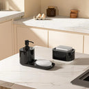 Kitchen Dish Soap Dispenser with Sponge Holder 2 In 1 Countertop Soap Pump Dispenser for Kitchen Sink Soap Liquid Dispenser
