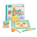 Kids Kitchen Toy Set Wooden Coffee Maker Set Simulation Cookie Maker Kit Pretend Play Educational Toys Gifts for Girls Boys