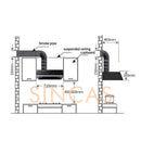 Strong Suction Force Kitchen Suction Hoods Home Kitchen 150-200W Top Suction Exhaust Cooker Major Appliance Home Tempered Glass