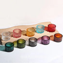 Pack of 10 Glass Small Tea Light Candle Holder for Table Decor,Home Decor,Church Housewarming Gifts Candle Pillar Holder Pink