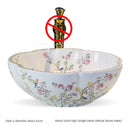 Luxury Hand-painted Bathroom Sinks Special-shaped Above Counter Basin Ceramic Wash Basin Designer Home Kitchen Art Single Basin