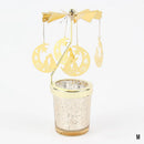 Rotating Candle Stick Holder Gold Candlestick Home Decoration Romantic Valentine's Gift Party Room Decor Carousel Candle Stand