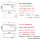 304 stainless steel undermount or Above Mount kitchen sink Washing Basin with Multifunctional waterfall kitchen faucet
