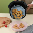 Reusable Air Fryer Silicone Tray Mold For Easy Cleaning Suitable For Round Pizza Grill Pan Mats Air Fryer Baking Accessories
