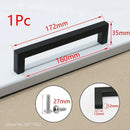 Square Furniture Hardware Black Cabinet Handle Stainless Steel Kitchen Door Knobs Cupboard Wardrobe Drawer Pulls