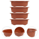 4 Pcs Flower Pots Outdoor Plants Plastic Home Bonsai Indoor Planter Flowerpots Cactus Succulent Planting Household Large